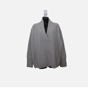 Sundance size Large Gray Cashmere Sweater V Neck Pullover